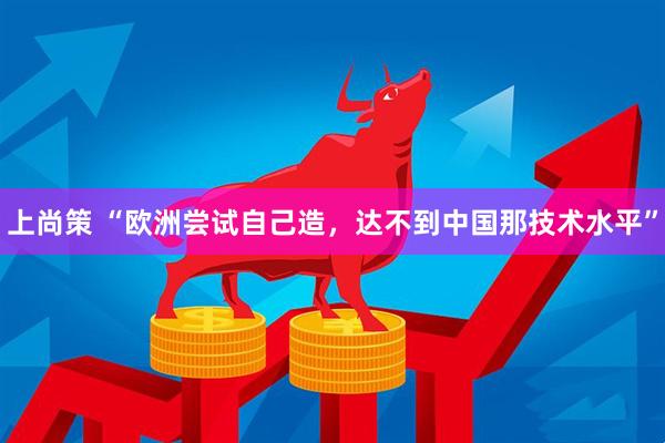 上尚策 “欧洲尝试自己造，达不到中国那技术水平”