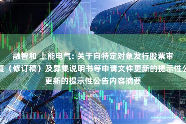 融智和 上能电气: 关于向特定对象发行股票审核问询函回复（修订稿）及募集说明书等申请文件更新的提示性公告内容摘要